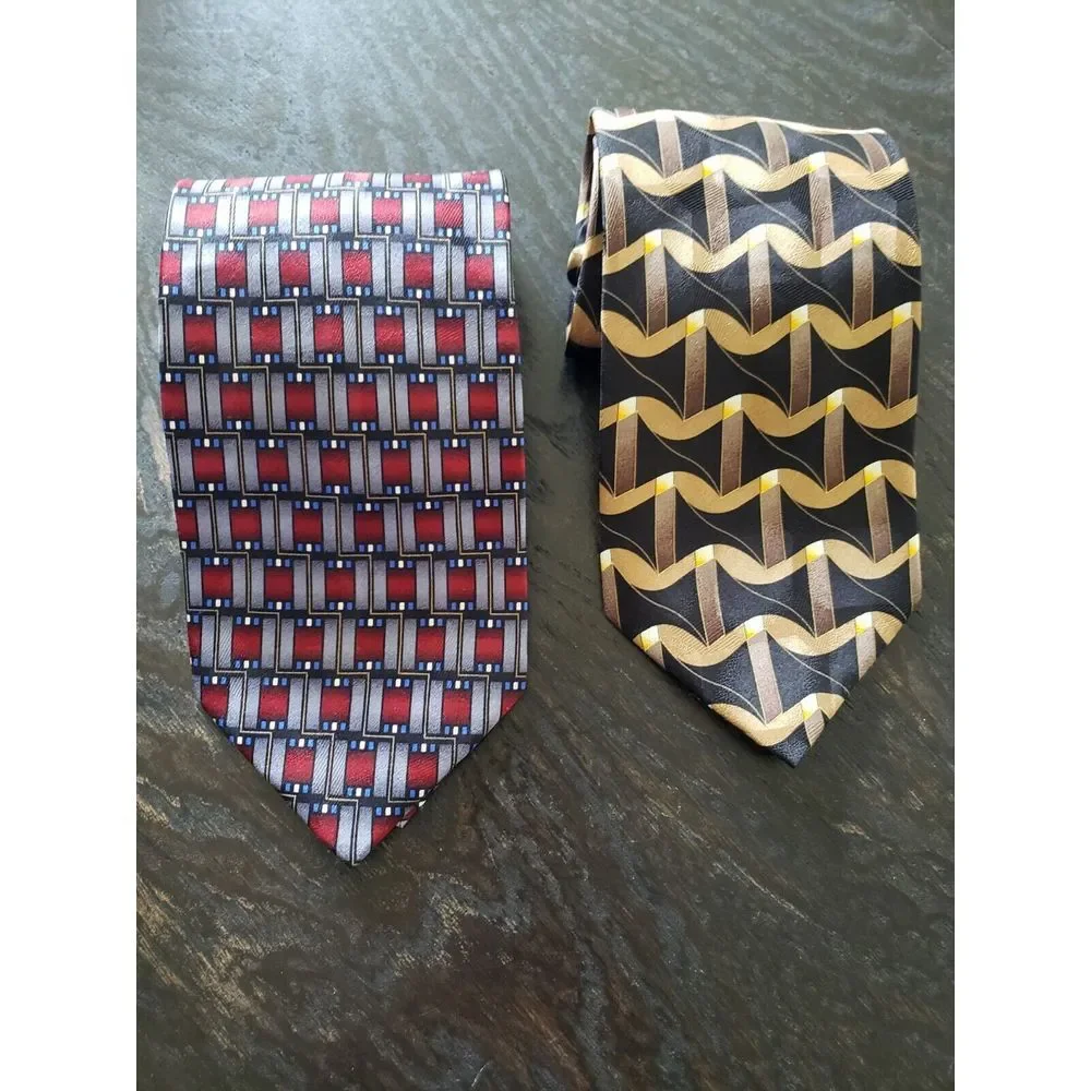 Two Silk ties An Alyssa Layne Design Silk Ties 2